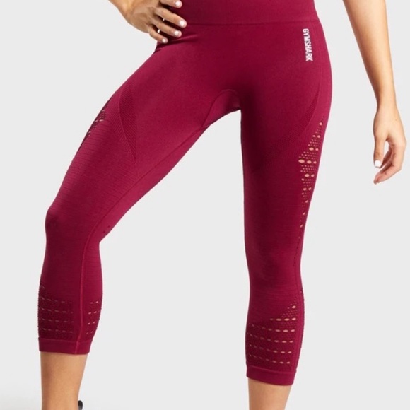High Waisted Gymshark Leggings in Berry Purple - Picture 2 of 5